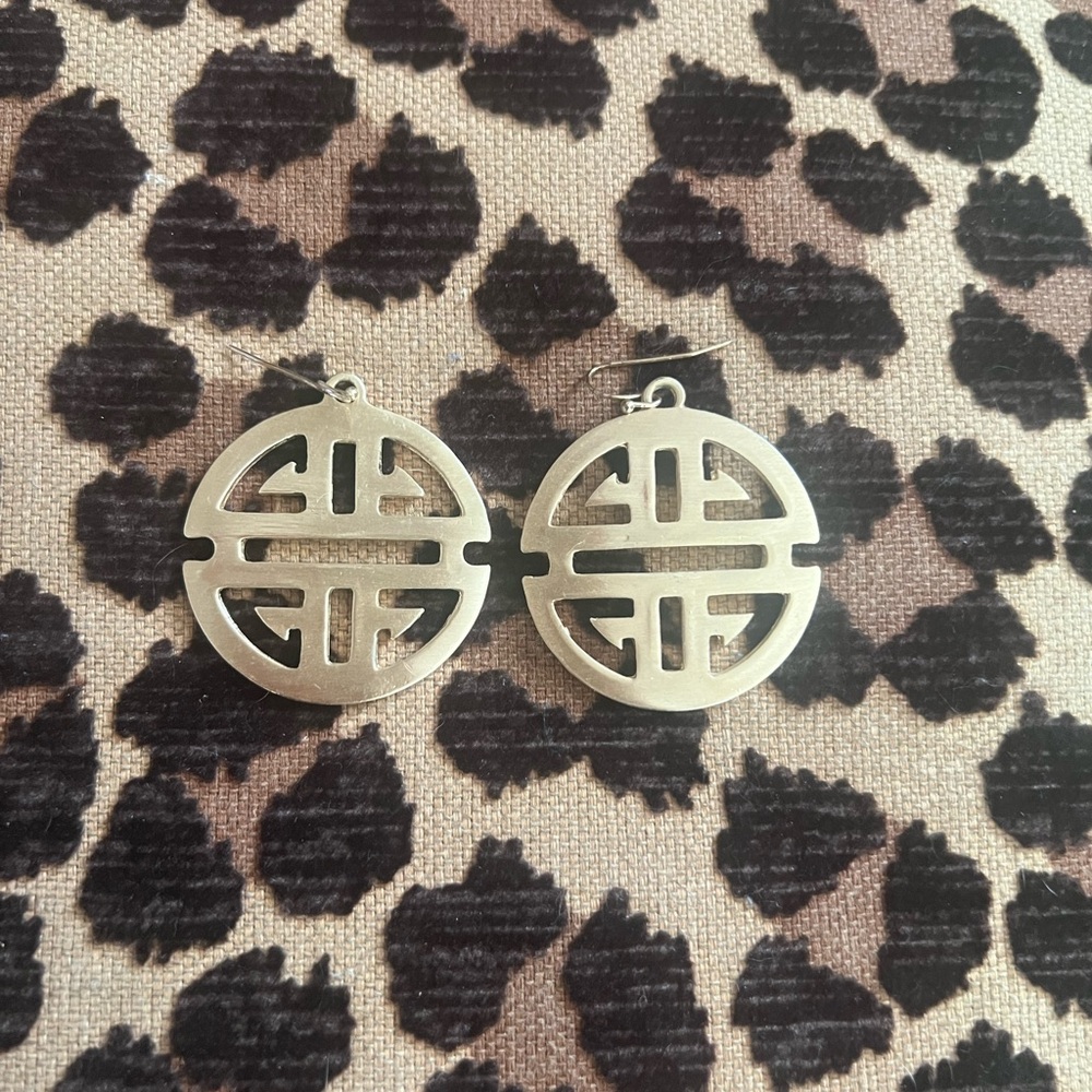 Brushed Gold Longevity Earrings